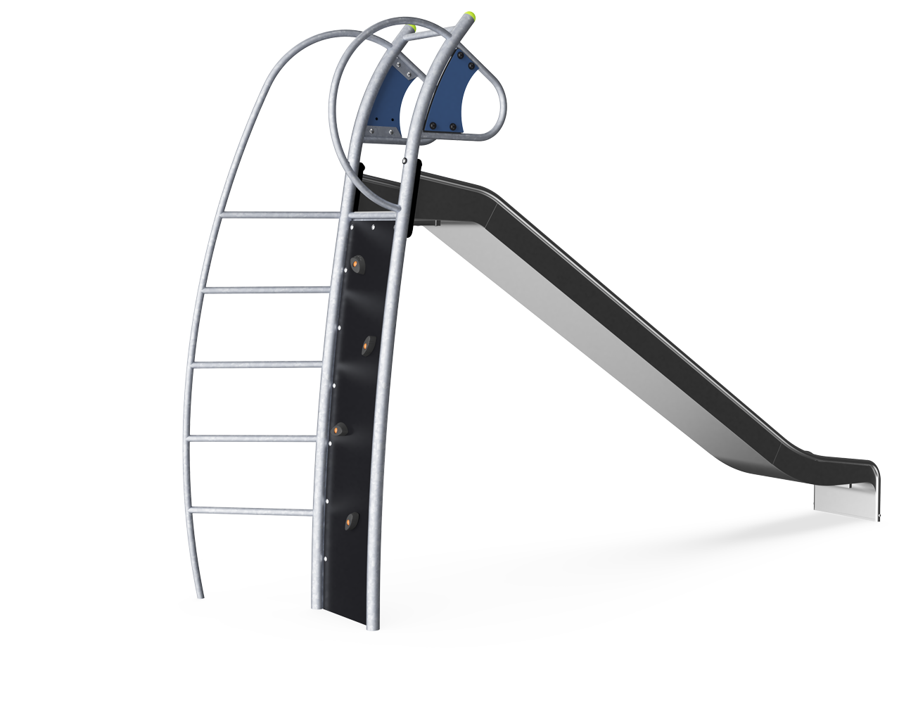 Edelstahlrutsche mit Kletterwand M333 Ansicht 3