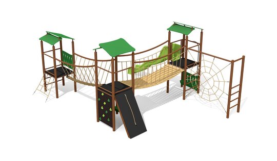 Kletterlandschaft 3 steel color, Bimbo Spielplatzgeräte (Hinnen AG)