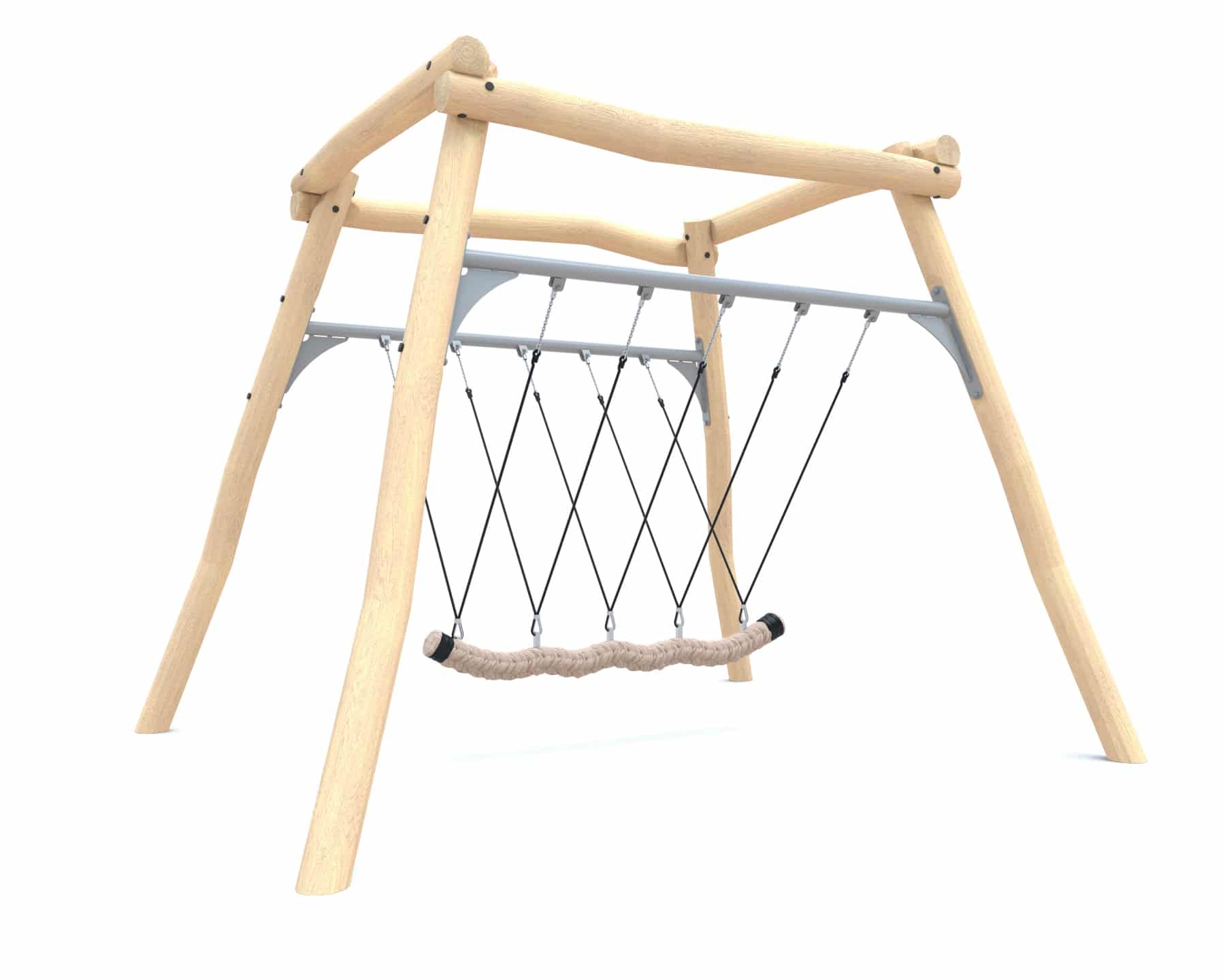 Robinia Flechtschaukel für Spielplatz Ansicht 2
