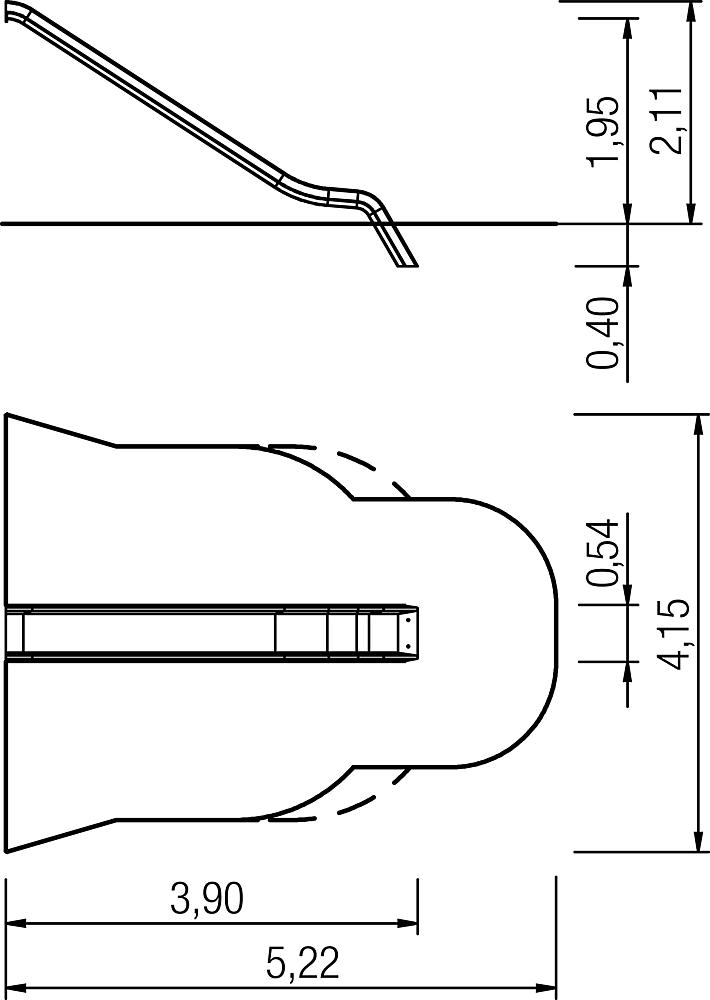 Anbaurutsche PH 195 cm Ansicht 3