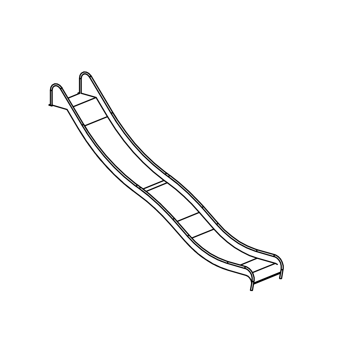 Edelstahlrutsche Ansicht 2