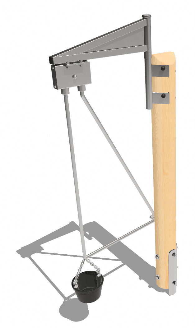 Sandkran mit Pfosten aus Edelkastanie Ansicht 5