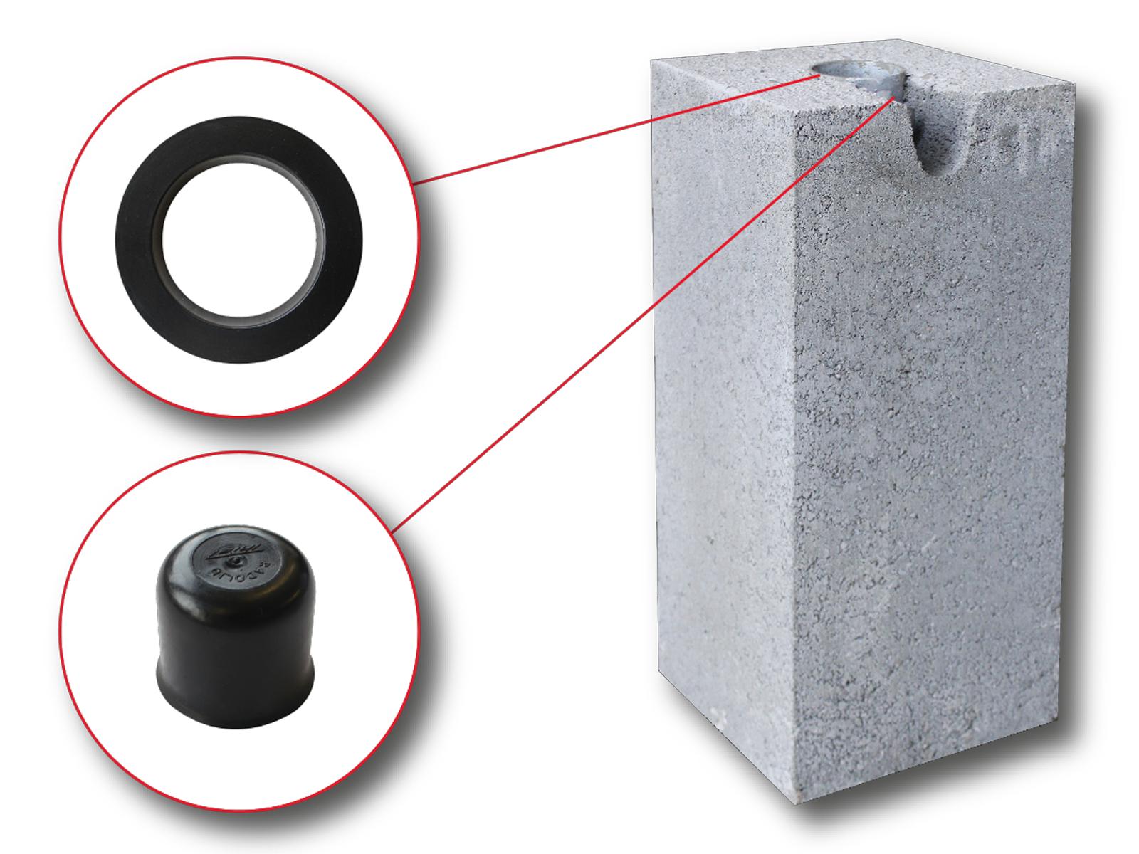 Betonfundament 50 kg Ansicht 1