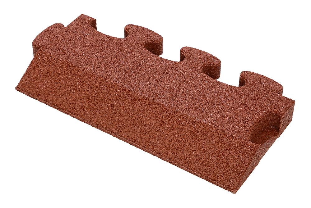Puzzle Mat 3D Randplatte angeschrägt mit Zwischenelement 60 mm rotbraun Ansicht 4