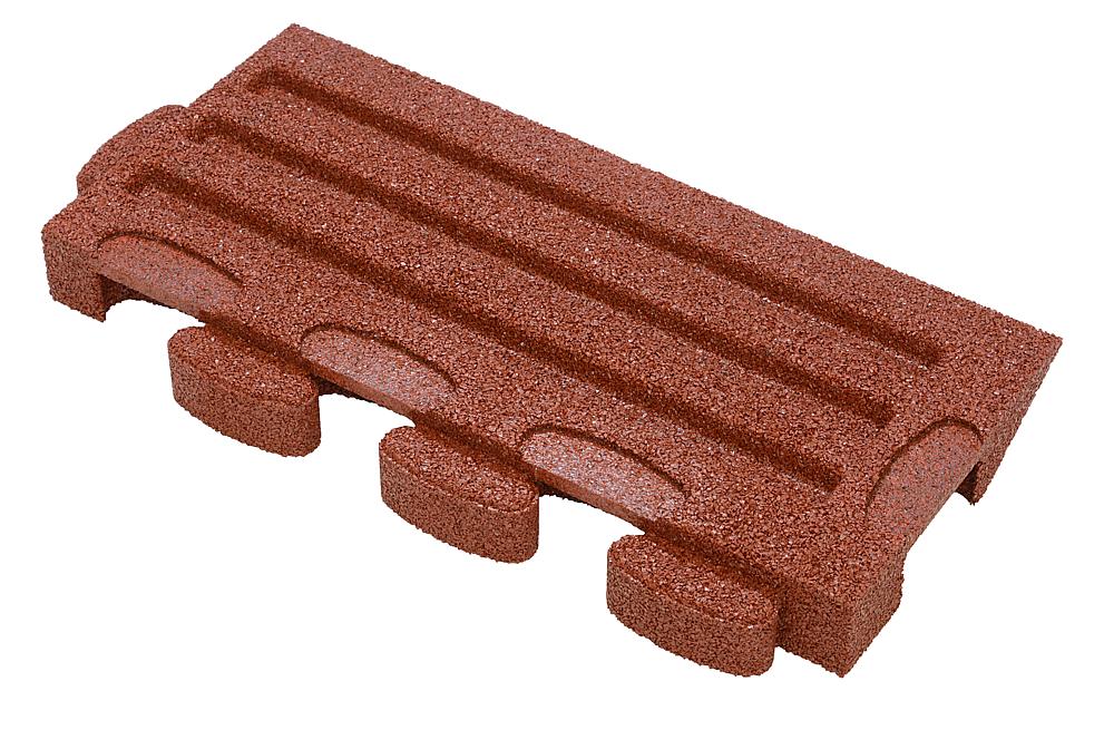 Puzzle Mat 3D Randplatte angeschrägt mit Zwischenelement 60 mm rotbraun Ansicht 5