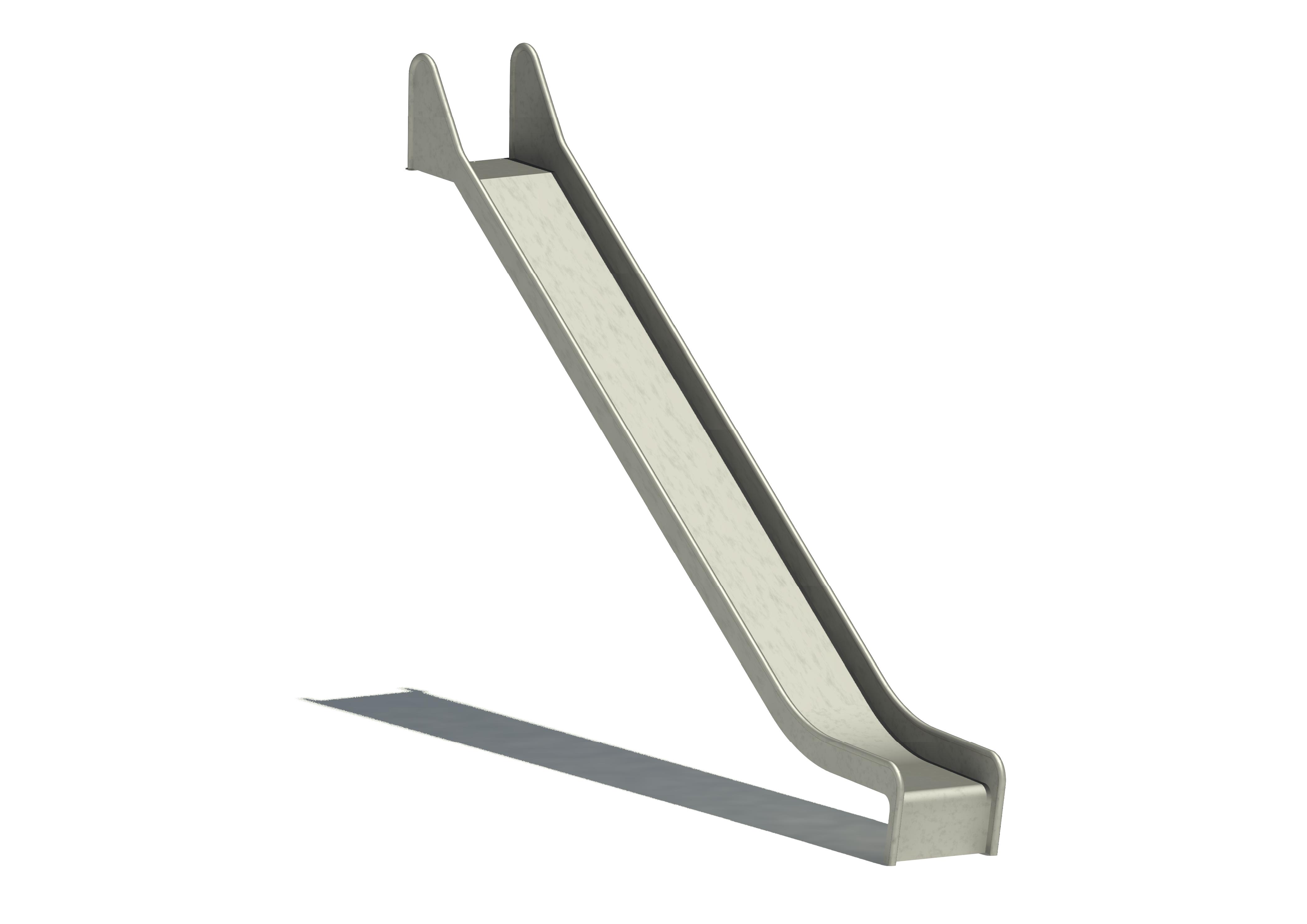 Anbaurutschbahn Edelstahl, ABH 240 cm,Breite 50 cm Ansicht 2