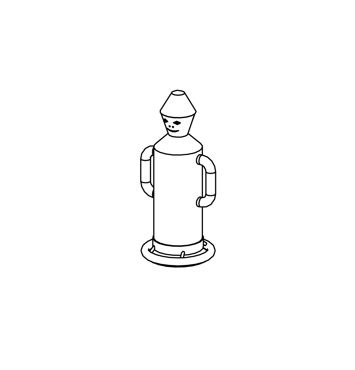 Drehmännchen mit Armen Ansicht 2