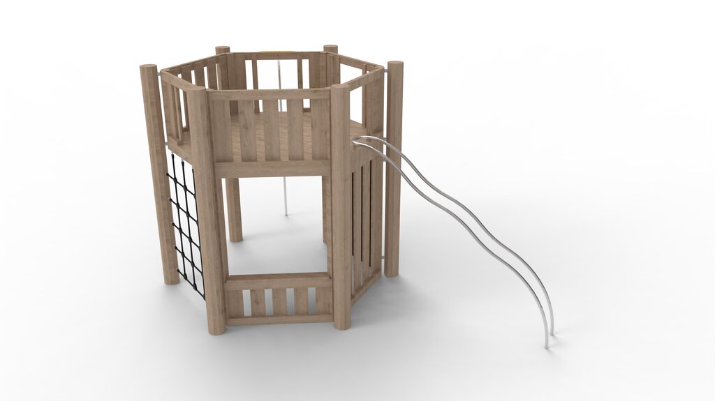 Kletterturm System 6 mit Boden Ansicht 2