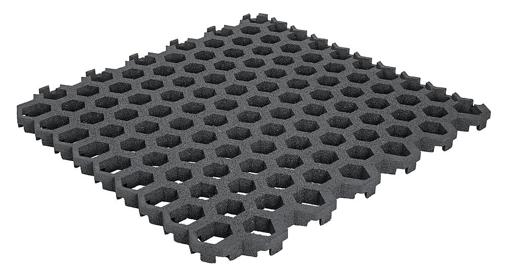 Rasengitterplatte Hexagon 45 mm grau, Fallhöhe bis 200 cm