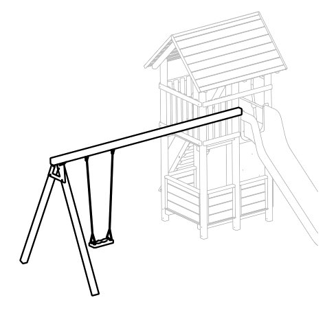 Einfachschaukel für Turm aus Fichte Ansicht 5