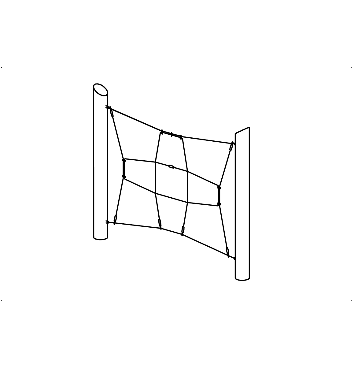 Senkrechtes Kletternetz Ansicht 2