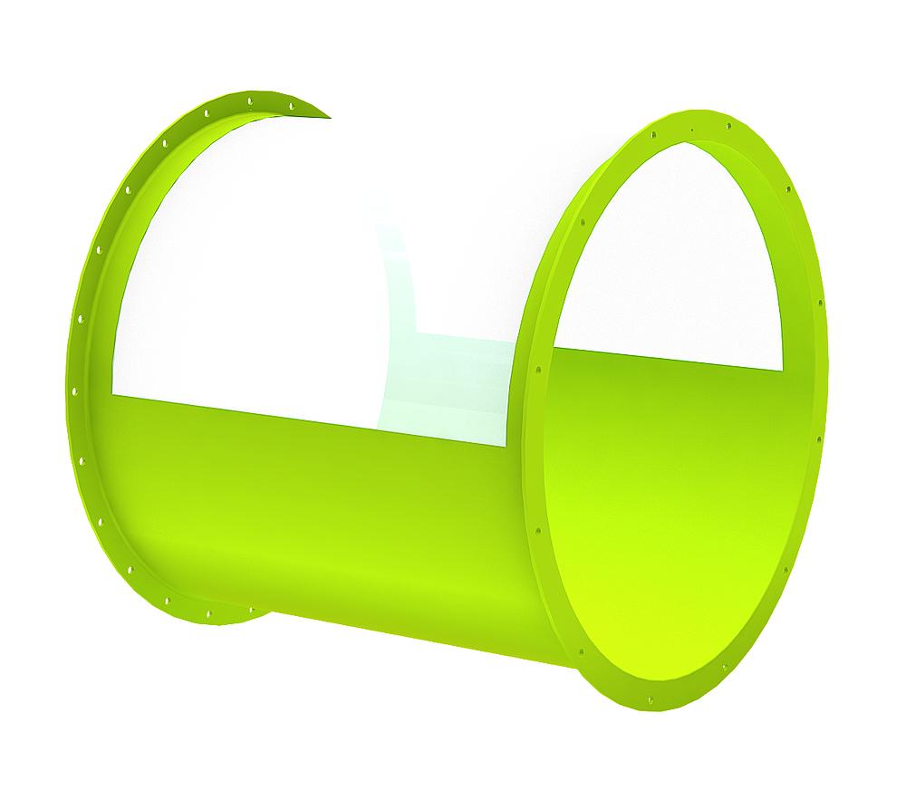Kriechtunnel Gerade 80 cm transparent Ansicht 1