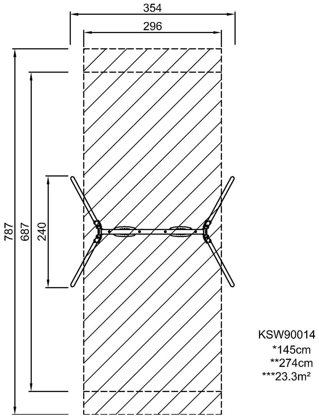 KOMPAN Doppelschaukel H:2,5m Ansicht 6