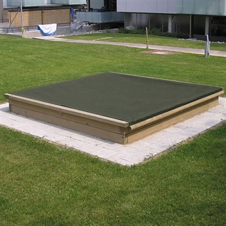 Sandkasten-Schutznetz schwarz, passend zu Sandkasten 200 × 200 cm Ansicht 4
