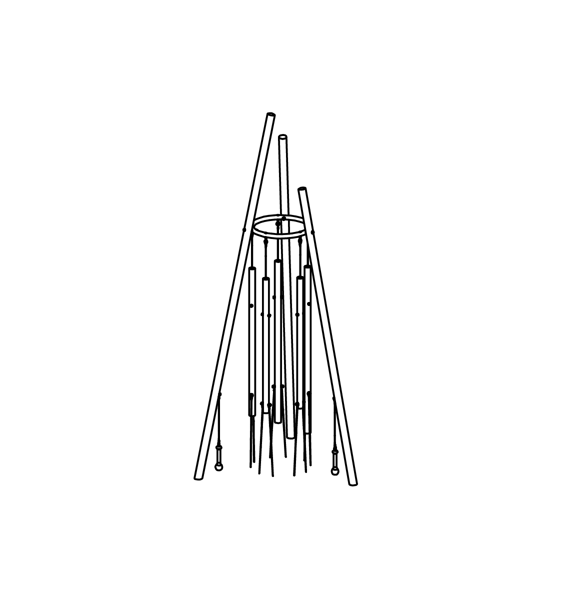 Röhrenglocken Ansicht 2
