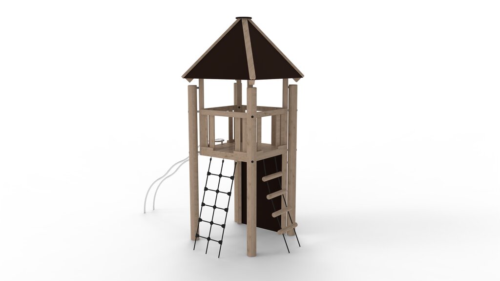 Kletterturm System 4 mit Boden und Dach Ansicht 2