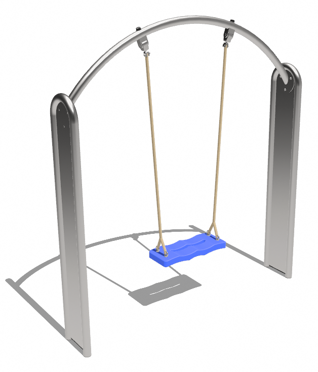 Kleinkinderschaukel aus Edelstahl Ansicht 2