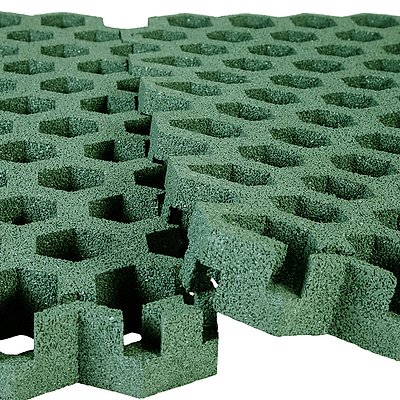 Gum-Tech Rasengitter „Hexagon“ 45 mm schwarz, Fallhöhe bis 200 cm Ansicht 3