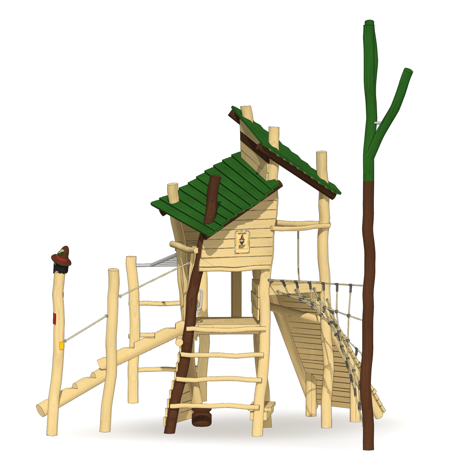 Abenteuerturm Räubernest Ansicht 2