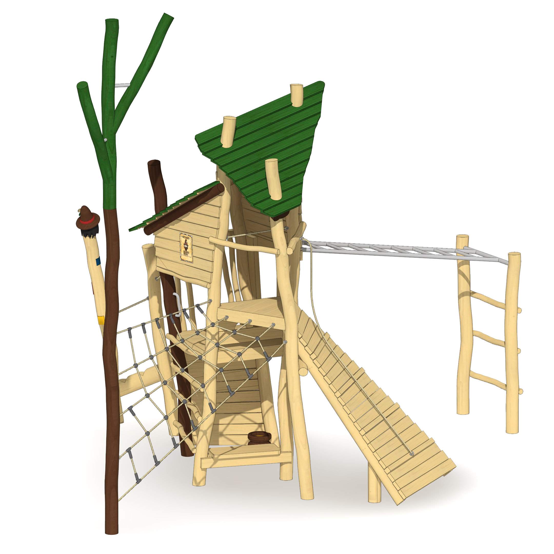 Abenteuerturm Räubernest Ansicht 4
