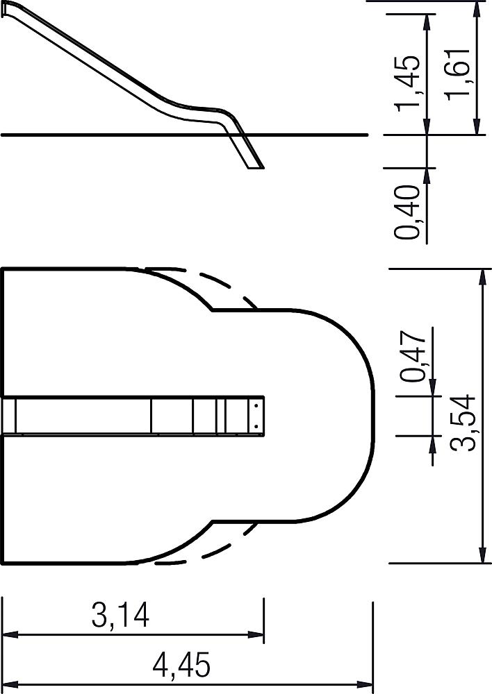 Anbaurutsche PH 145 cm, V2A Ansicht 3