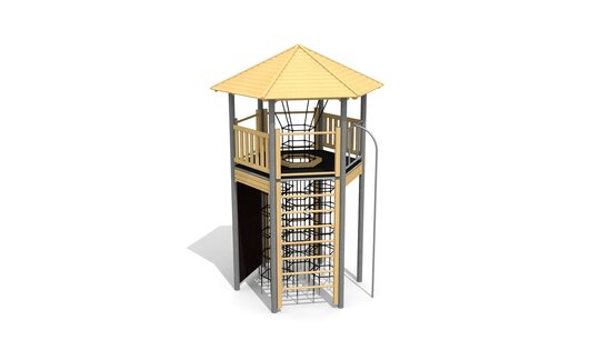 XL Sechseckturm 010 Holz-Metall Ansicht 3