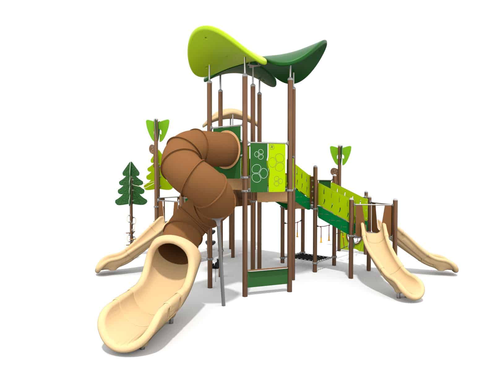 Waldspielplatz-Set mit Rutsche Ansicht 2
