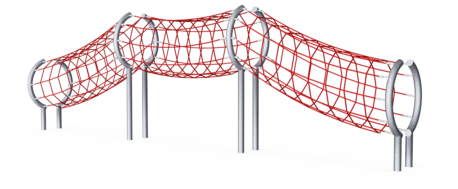 Tunnel-Seilnetzbrücke COR65090 Ansicht 2
