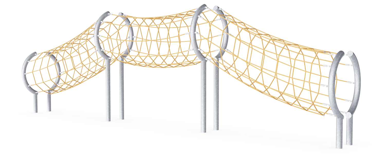 Tunnel-Seilnetzbrücke COR65090 Ansicht 3
