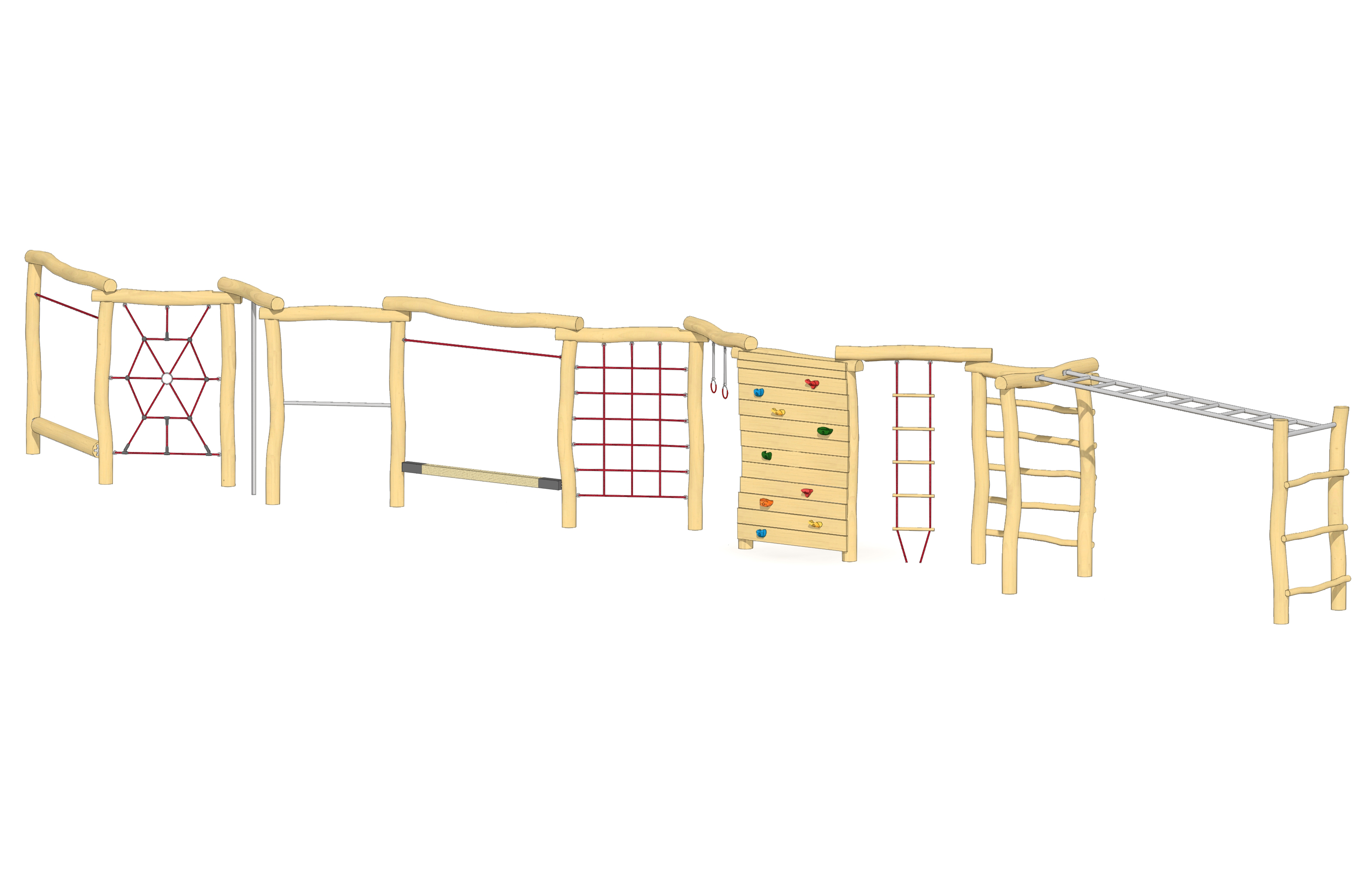 Schul-Kletterwand 11-teilig Ansicht 2