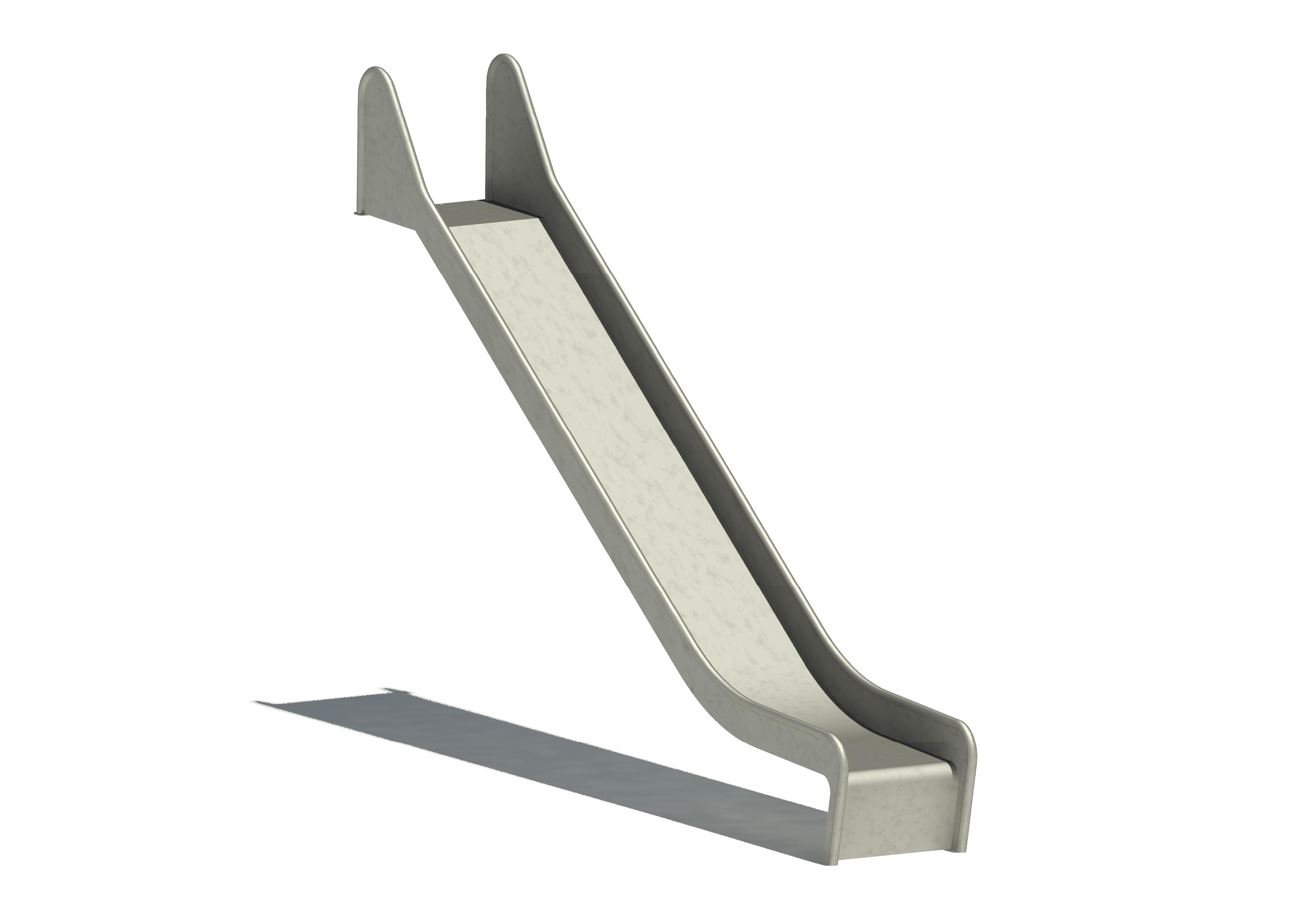 Anbaurutschbahn Edelstahl, ABH 175 cm,Breite 50 cm Ansicht 2