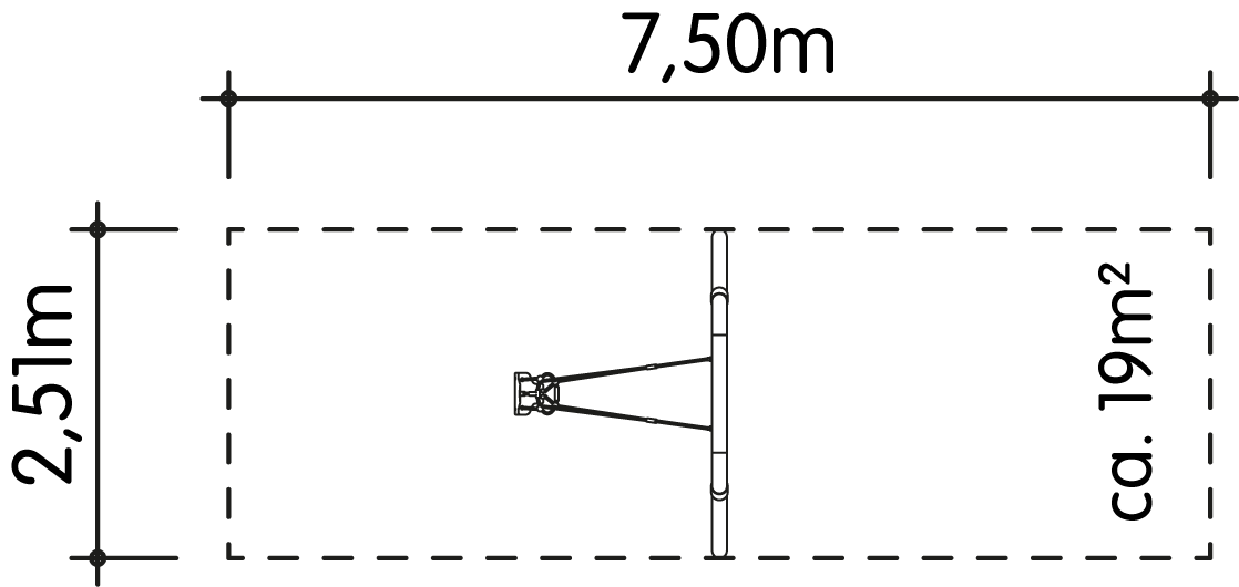 Kleinkind-Schaukel LH210cm (vorher 27.003.5) Ansicht 4