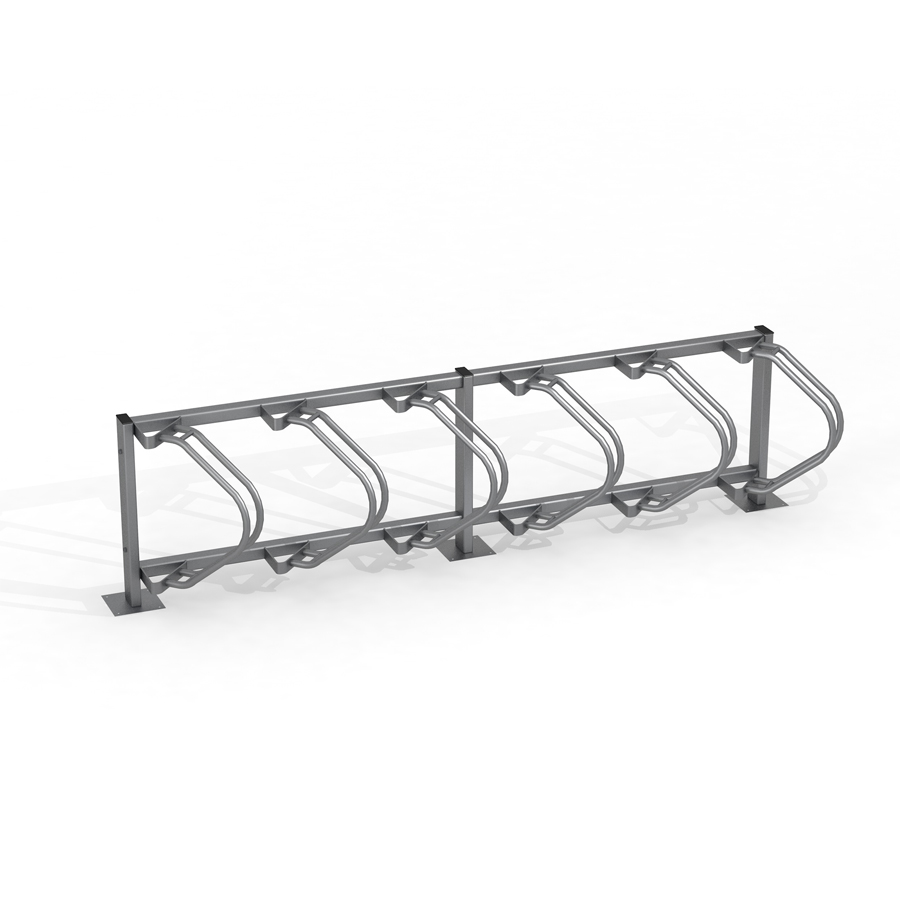 Fahrradständer Reihenparker für 6 Fahrräder Ansicht 2