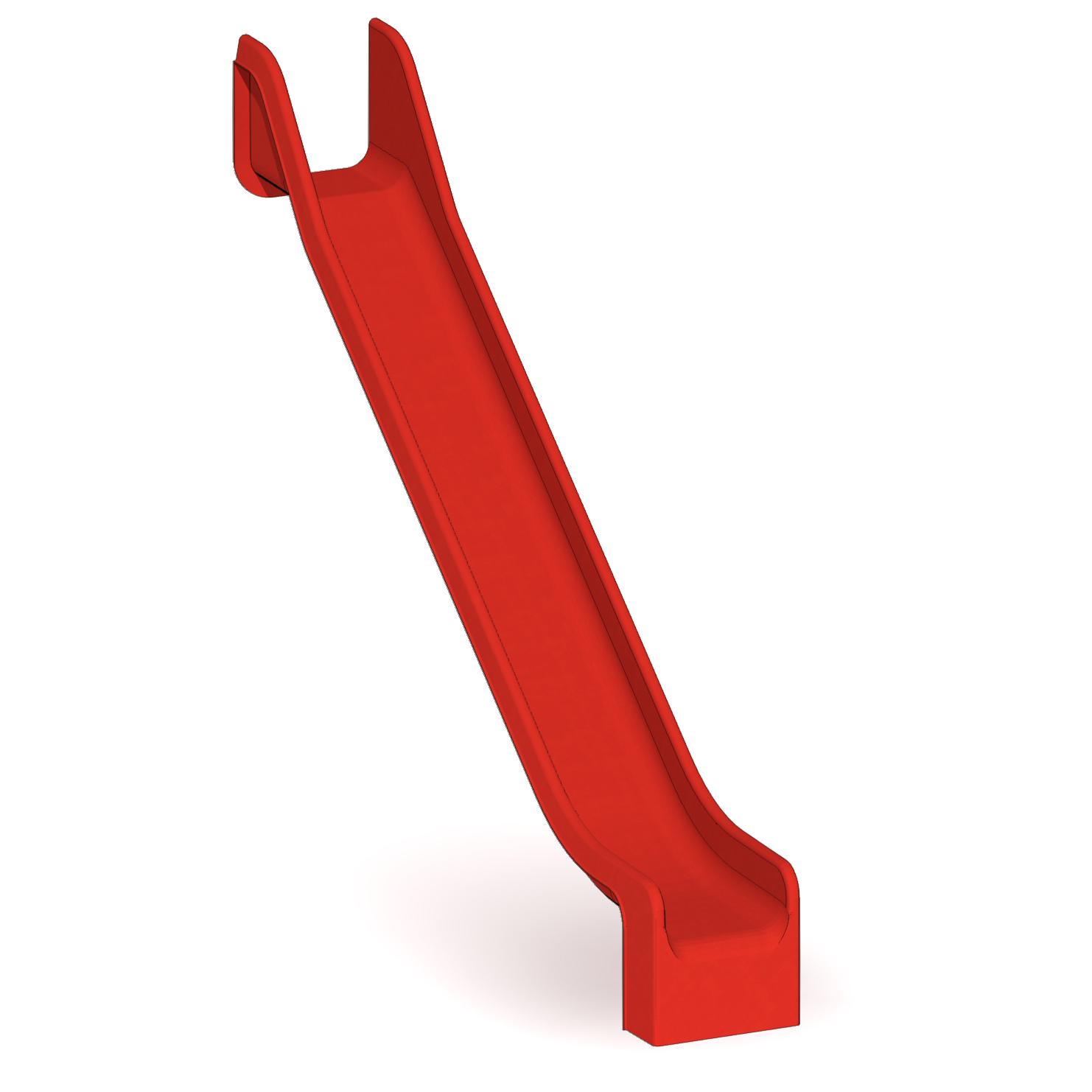 Anbaurutsche 50xPH195cm, GFK mit Flansch - Ansicht 2