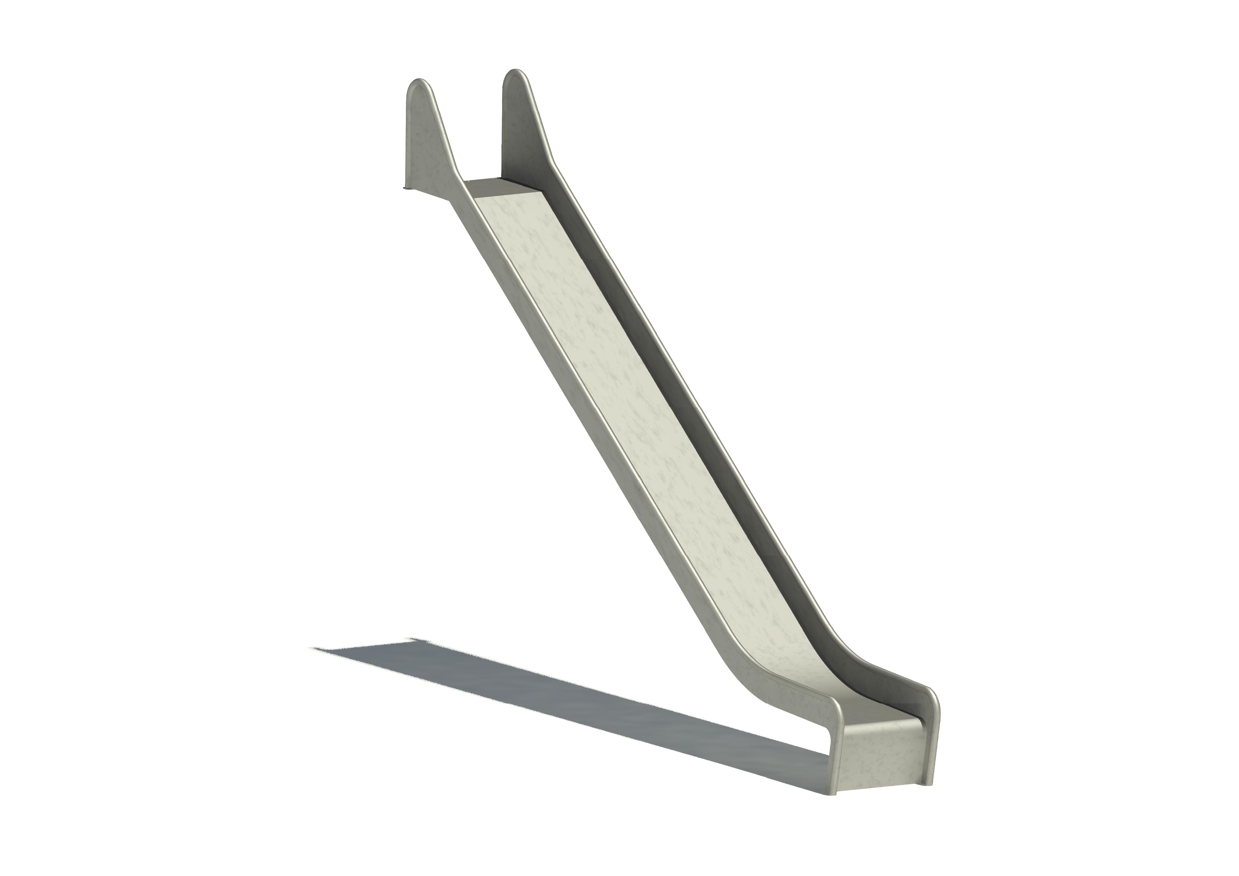Anbaurutschbahn Edelstahl, ABH 220 cm,Breite 50 cm Ansicht 2
