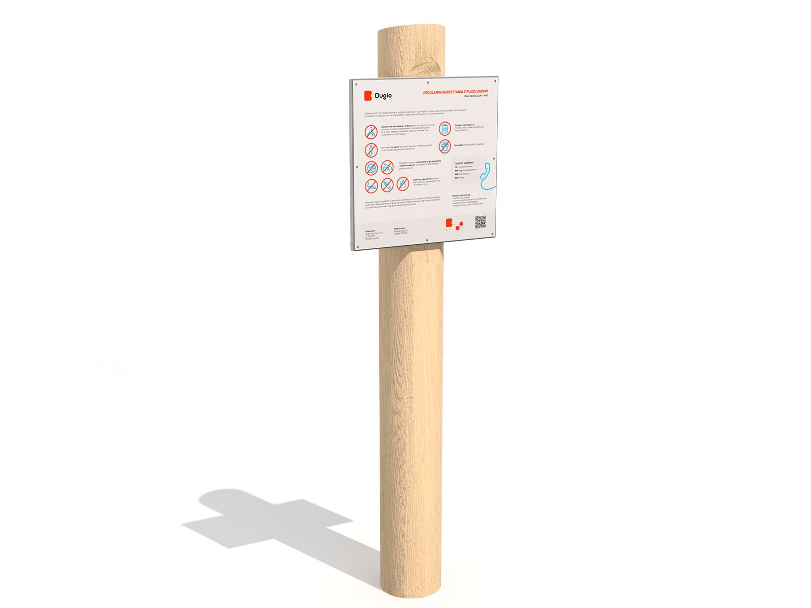 Spielplatzschild Robini Ansicht 2