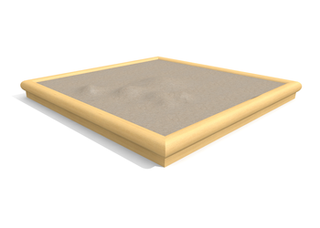 Sandkasten standard 2 x 2 m - nature Ansicht 5